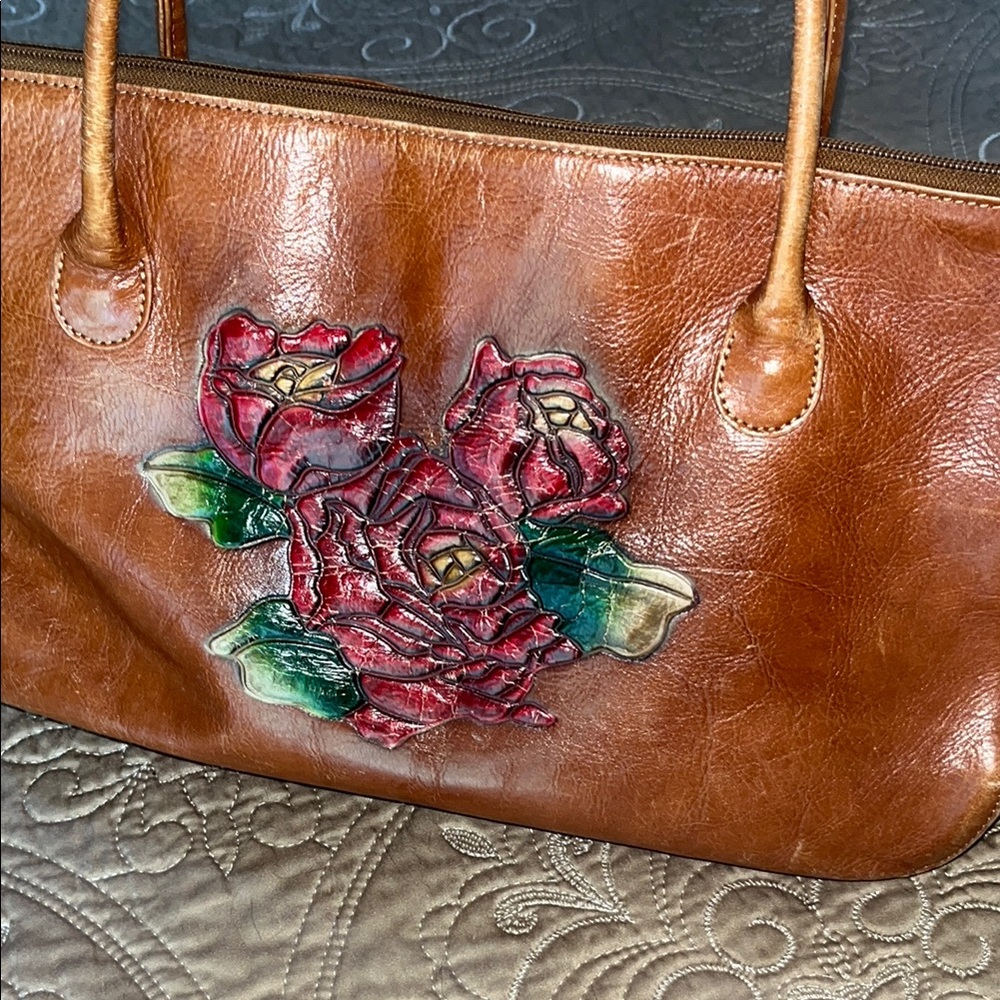 Amazon Artistic Brown and Red Leather Shoulder Bag Lowest Price